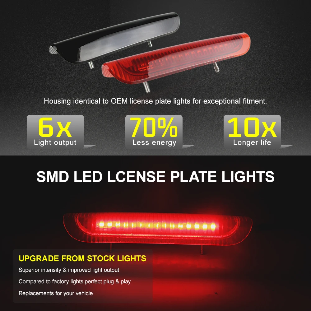 For Nissan Juke F15 2011 2012 2013 2014 2015-2020 Red LED High Mount Third Brake Light 3rd Rear Stop Lamp Tail Warning Lights view 6