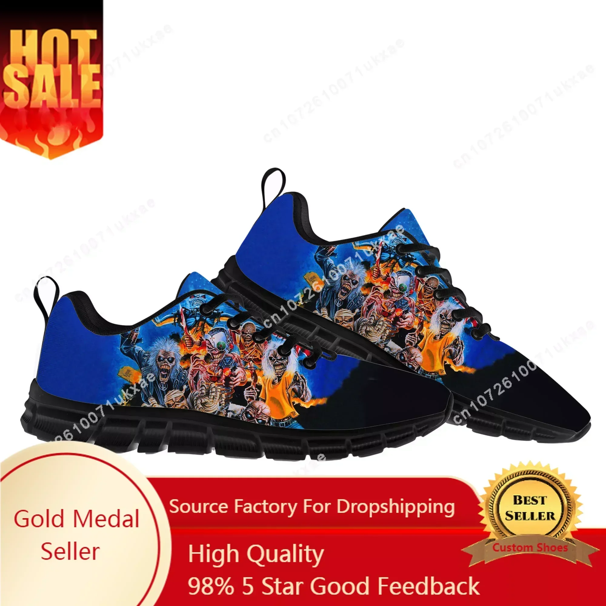 M-Maidens H-Heavy M-Metal Rock Band Singer Music Iron Sports Shoes Mens Womens Teenager Sneakers Parent Sneaker Customize Shoe