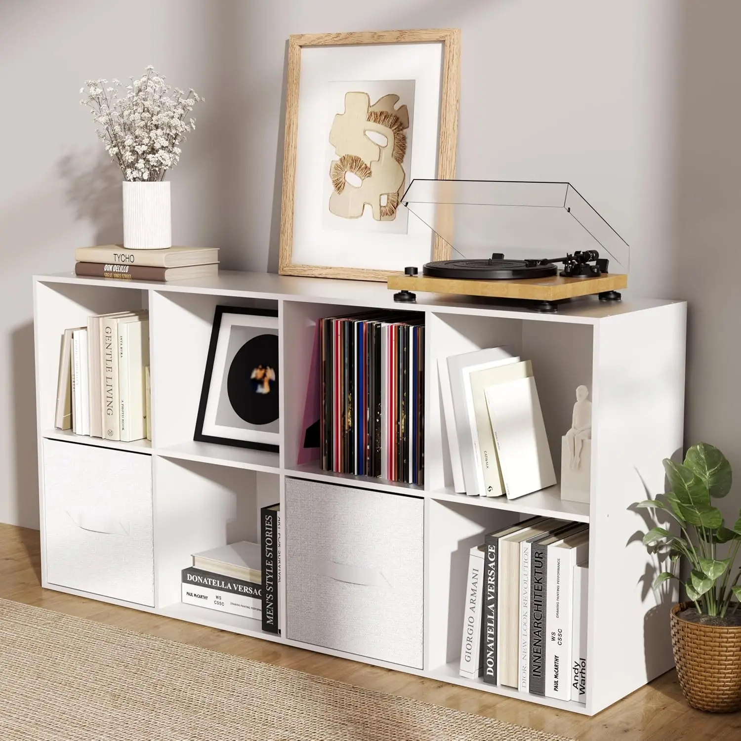 8-Cube Wooden Storage Organizer, 13.5