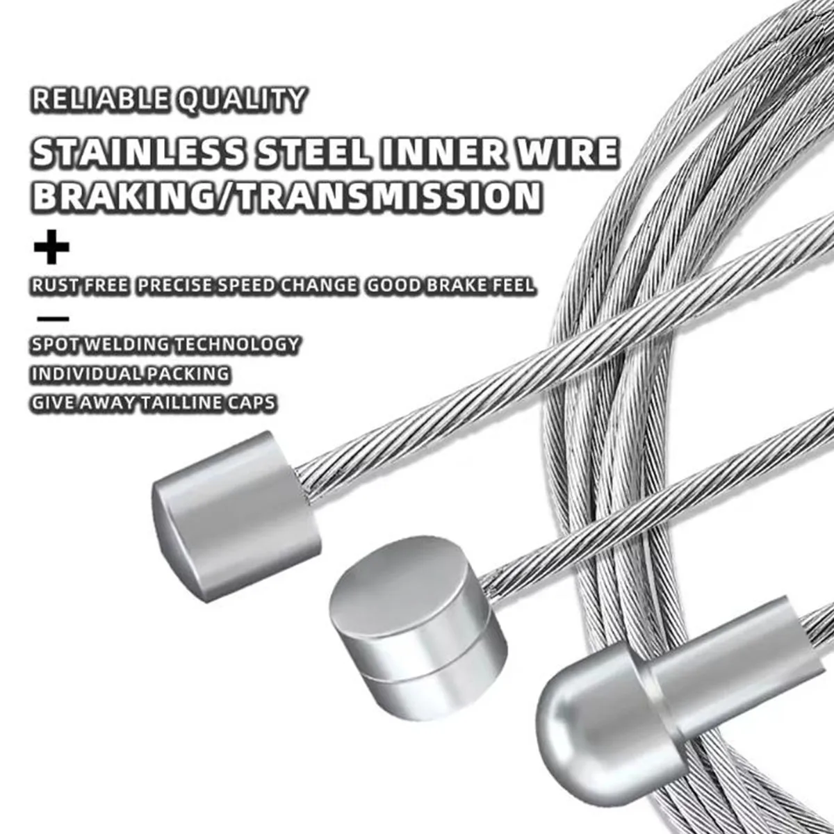 PINMOAP Bicycle Brake Transmission Line High-Performance Wire Core Stainless Steel Wear-Resistant Precise Transmission Brake