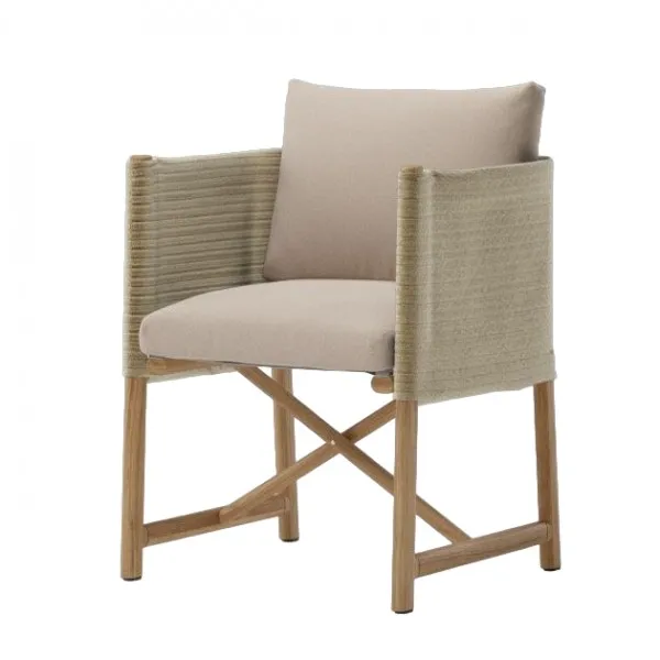 Modern Simple Design Quick-Dry Foam Arm-Chair Outdoor Garden Furniture Aluminum Frame Chair For Hotel Restaurant