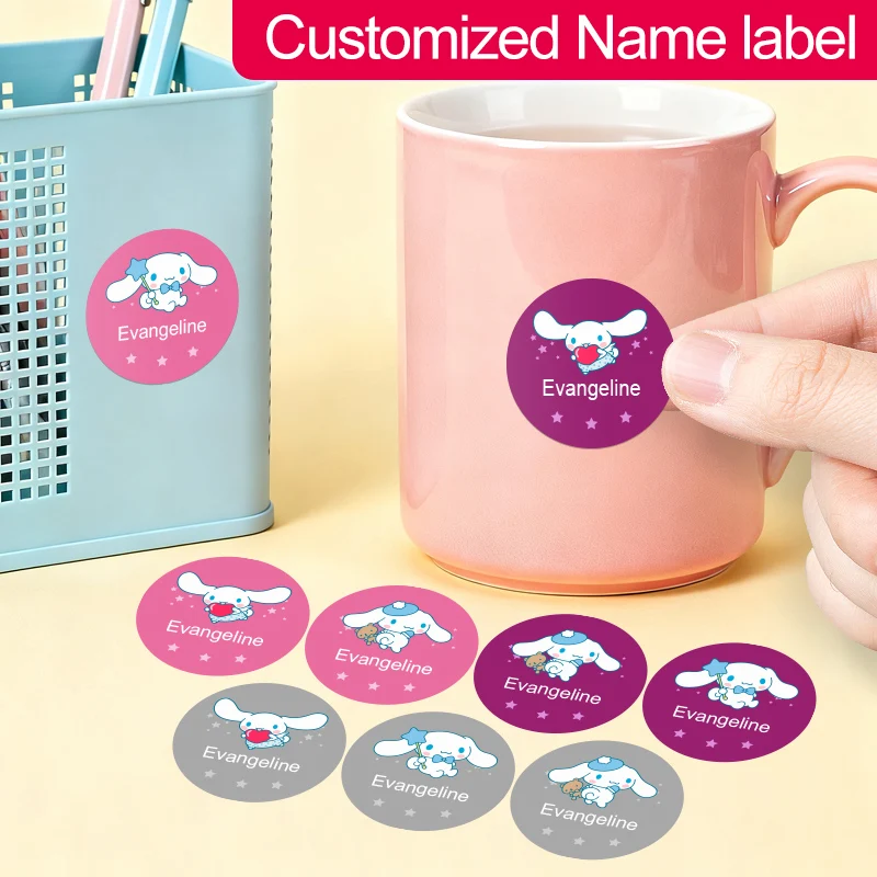 

Изготовленные на заказ наклейки с именем Cinnamoroll для организации школьных принадлежностей - яркие водонепроницаемые этикетки для детских товаров и рождественских подарков ‌