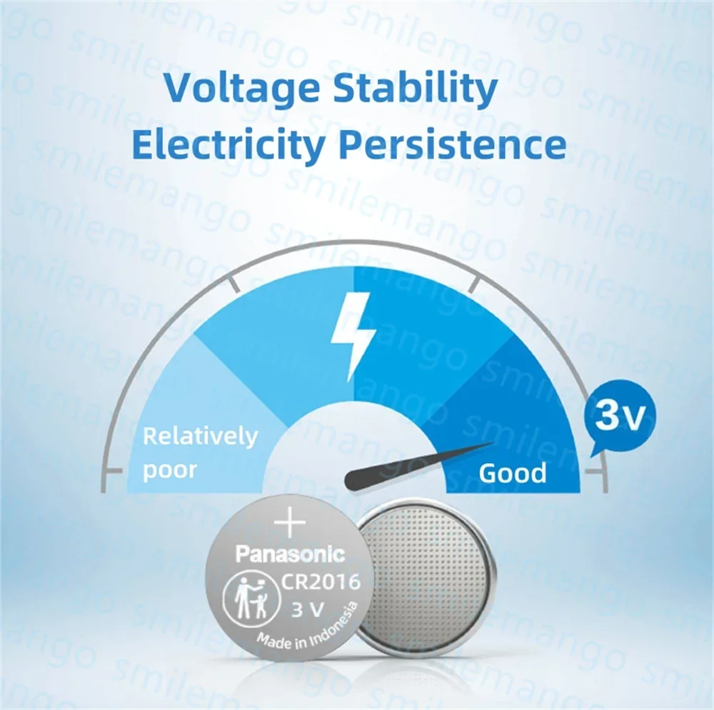 Литиевая батарея Panasonic для автомобиля, пульта дистанционного управления, часов, шкала материнской платы, кнопочный монетный элемент, CR2016, DL2016, BR2016, 2-50 шт.