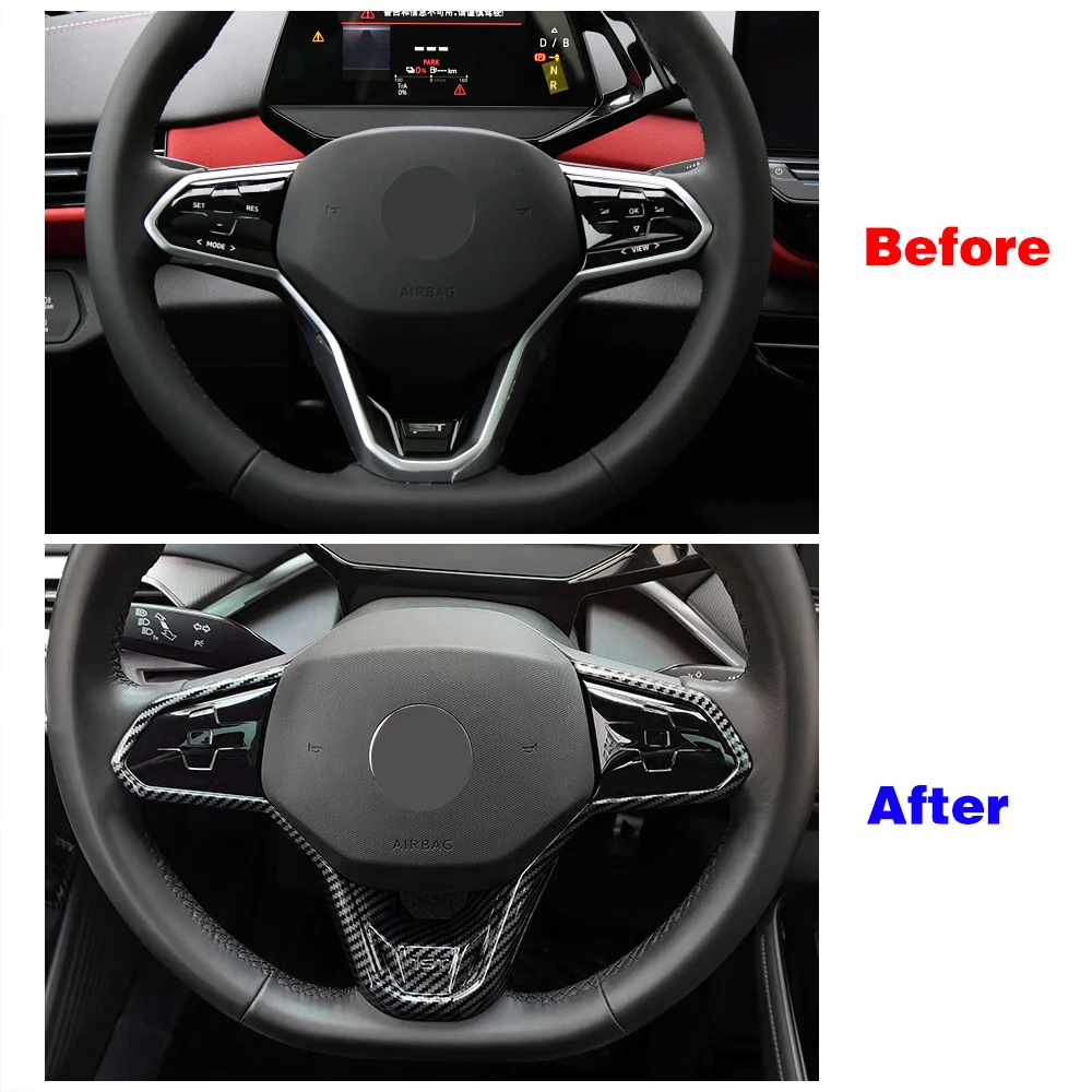 For Volkswagen VW ID3 ID4 ID6 ID.3 ID.4 ID.6 2021 2022 2023 Car Steering Wheel Frame Trim Sequins Color Refit Decoration Sticker