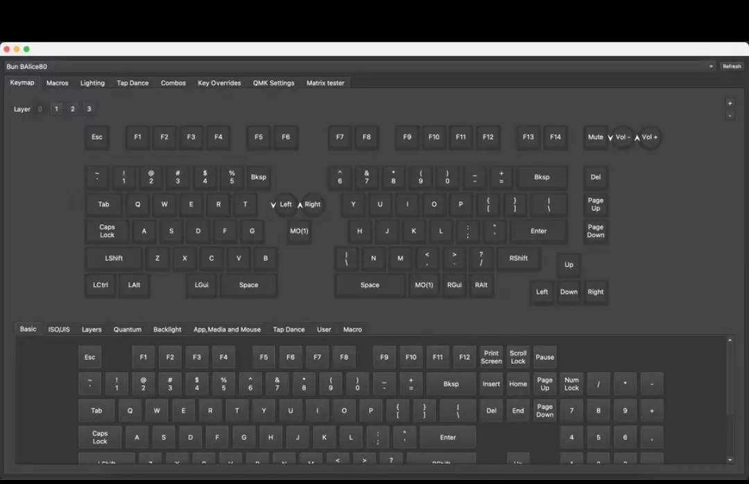Alice80 kit de teclado com fio split teclado junta 3d ergonomia cores personalizadas hot-swap vail/qmk teclado para jogos leopog swith