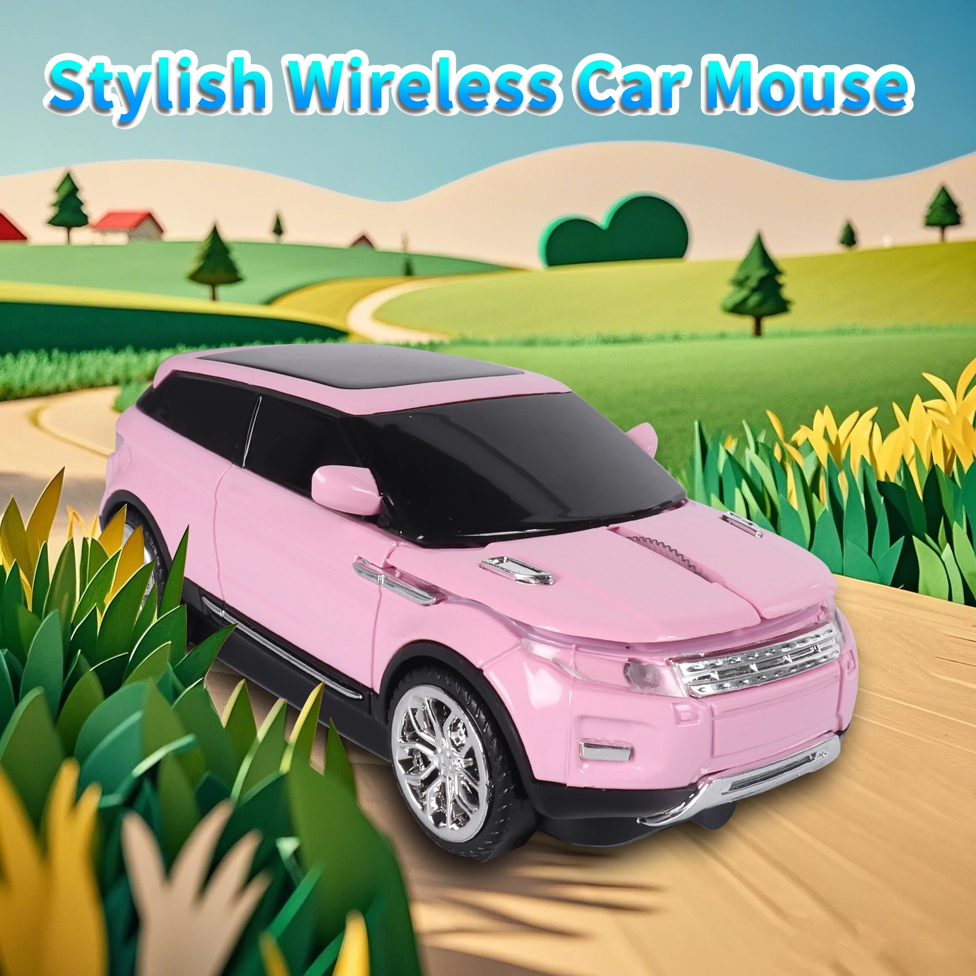 Car Mouse Wireless 2.4G Plug And Play SUV Appearance 1200 DPI Low Noise Button Office Use Play Game Universal Mause For Kids