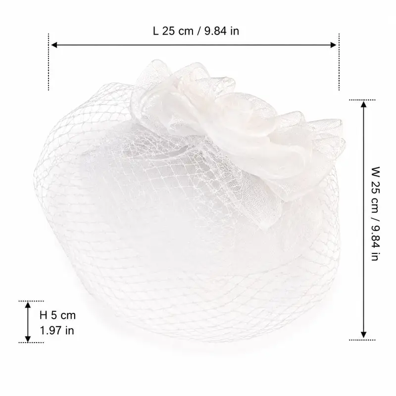 Fascinator Hat and Lace Gloves Set Vintage Mesh Veil Headpiece for Women Tea Party Cocktail Bridal Hair Accessories