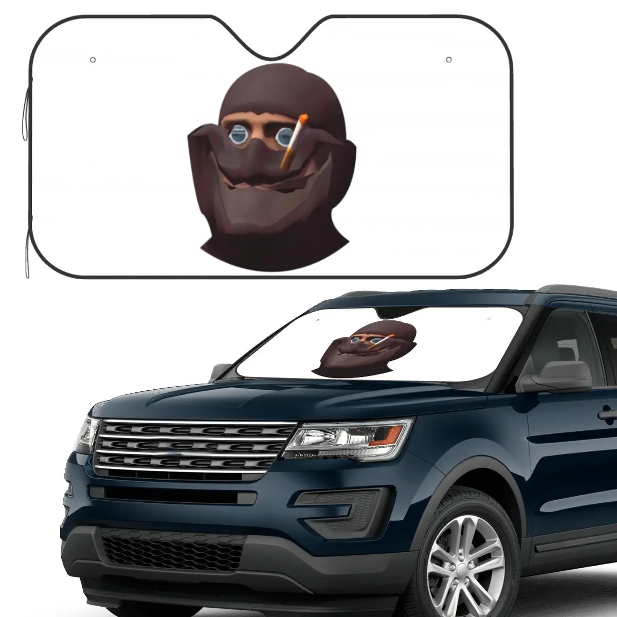 

Team Fortress 2 TF2 Spy Gmod Face Funny Meme Red Sunshade Windscreen Car Front Windshield Window Sun Visor Accessories Covers
