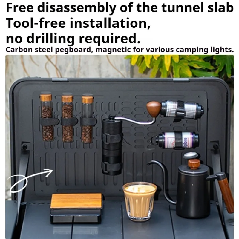 Portable Detachable Aluminum Alloy Tables Lightweight Large Capacity Storage Box Convenient Multifunctional Camping Furnishings