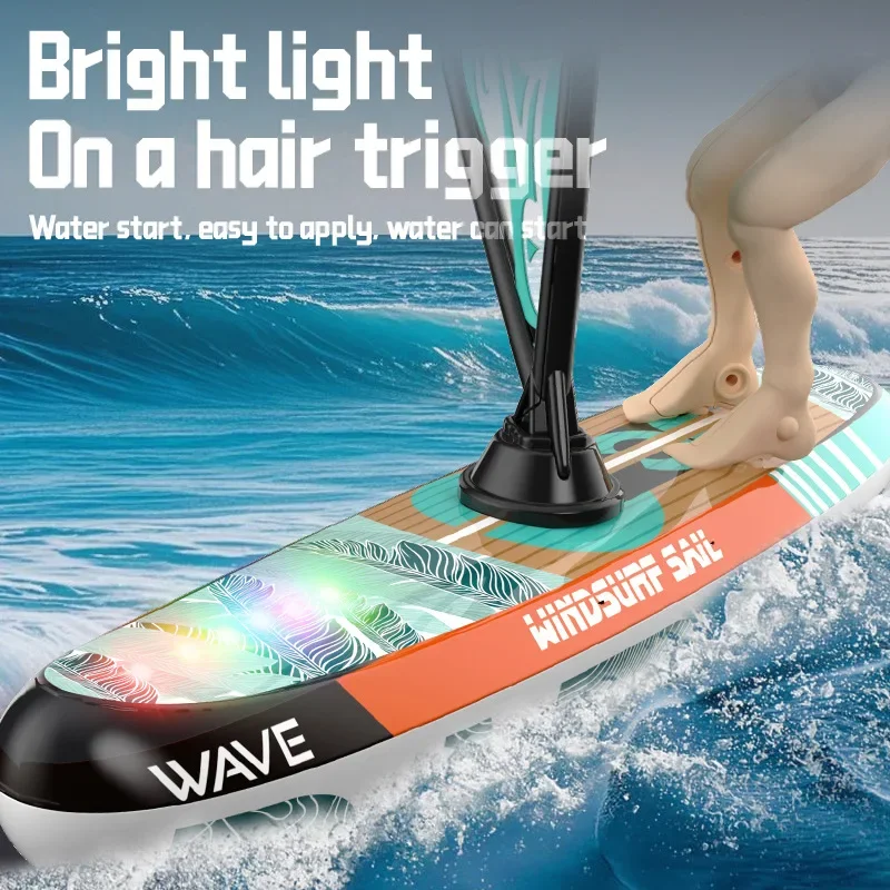 2.4G Electric Remote Control Racing Sailboat Frequency With Light Waterproof High Speed Endurance Children's Water Toys