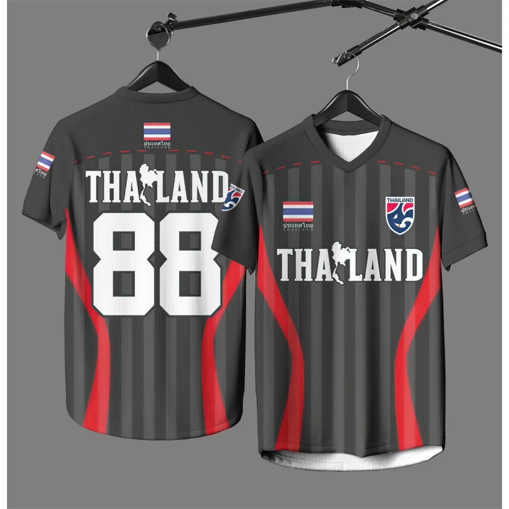 

Adults and Children's Thailand Elephant Print High Quality T-Shirt Racing Shirt Quick-Drying Sports Fan Sweater New Arrival Tops