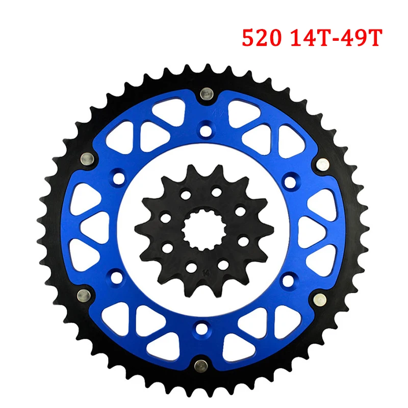 Motorcycle 14T 45T 46T 47T 48T 49T 51T 52T Front & Rear Sprocket For YAMAHA WR250 WR400 WR450 WR450F YZ250 YZ400 YZ450 YZ450F