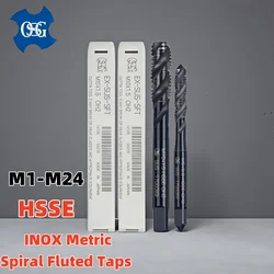 1PCS Japan OSG HSSE INOX Metric Spiral Fluted Taps M1M2M3M4M5M6M8M10M12Machine Screw Thread Taps For Blind Hole TapFor steel
