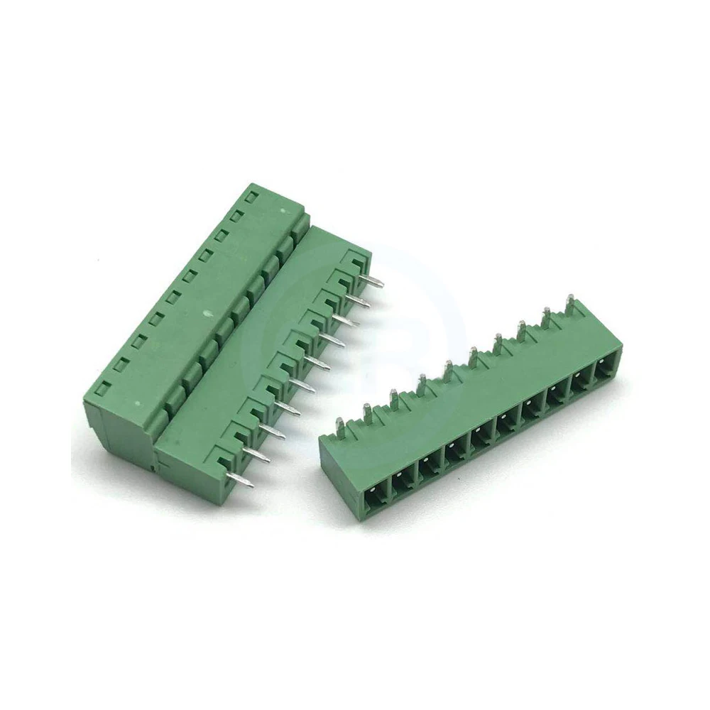 10 Sets KF2EDG 3.81mm Pitch Plug-in Terminal Block 2EDGK+2EDGV/2EDGR 15EDG Straight/Right Angle Pin Plug Set 2-24P