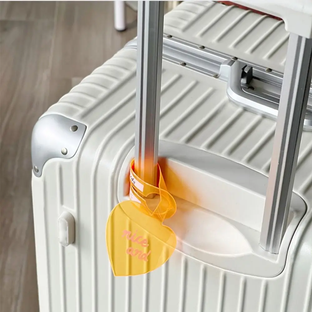 

Colorful Love Shape Luggage Tag Anti Loss Airplane Suitcase Tag Fluorescent Baggage Tag Travel Accessories