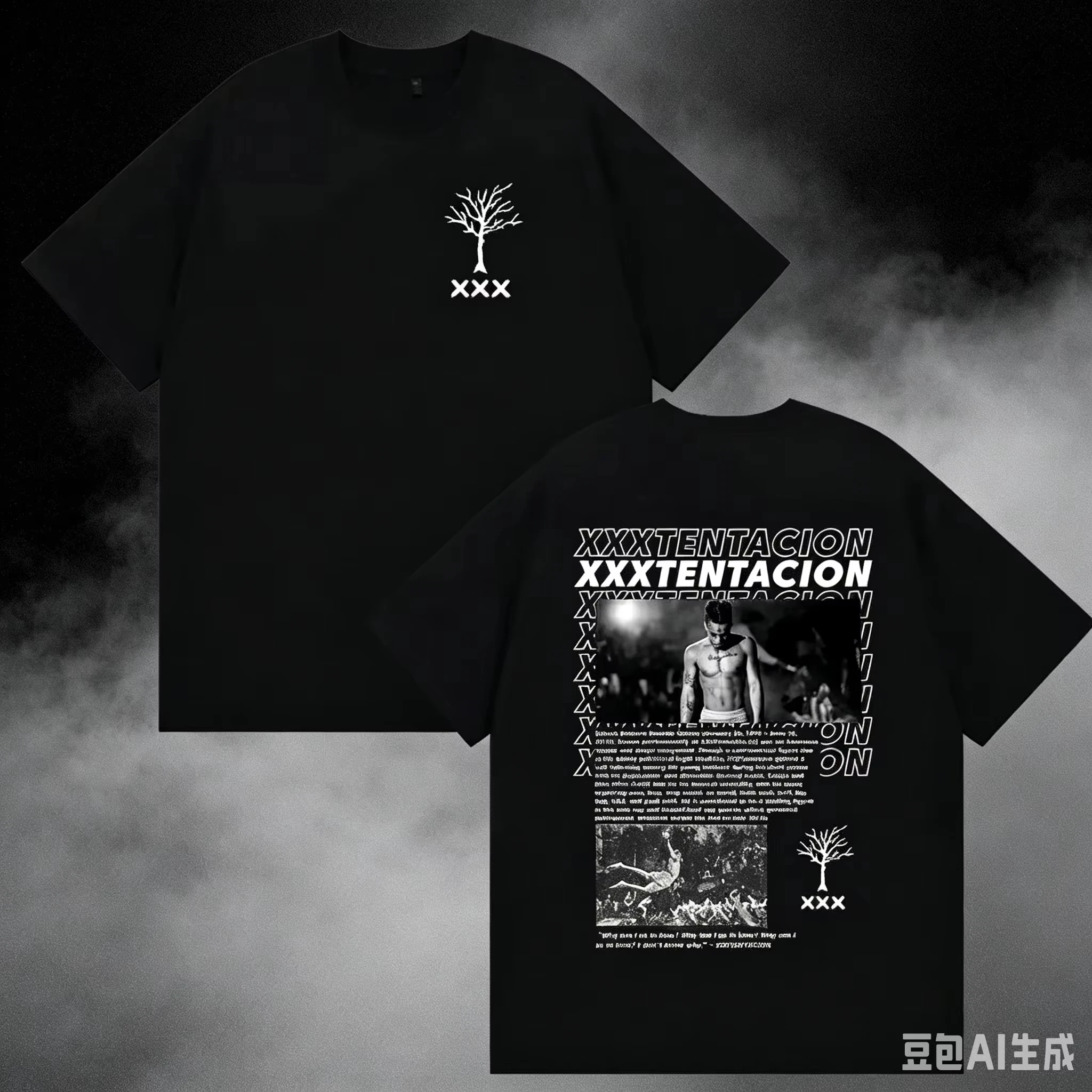 Summer 2026 Best-selling Rap Singer XXXTentacion Theme Outdoor Leisure Trendy Fashion Men's Short-Sleeved T-shirt Y2K
