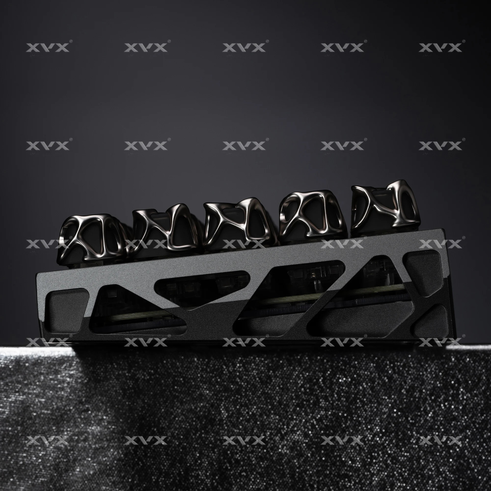 XVX personalidad Venom Keycap textura de Metal ahuecado niebla penetrante personalizado creativo transparente keycap ABS + PC 61 teclas