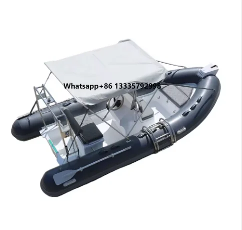 

CE 430cm Semi- Rigid RIB Hard Fiberglass Bottom Boat with Outboard Motor