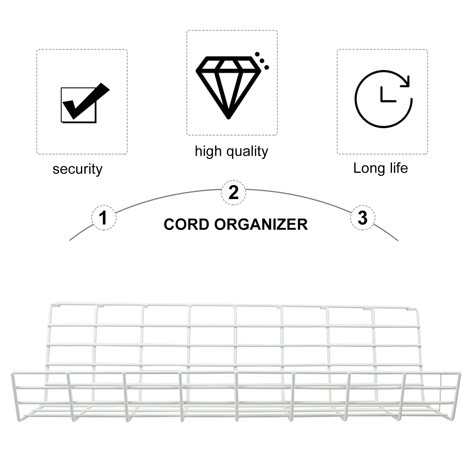 2 Pcs Storage Rack Cable Patch Board Wire Management Shelf Office Drawers Under Desk Tray