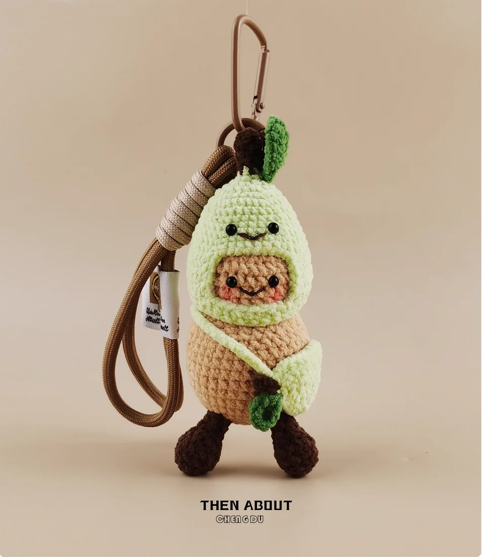 Cute peanut pear bag pendant pendant Keychain backpack bag pendant creative gift