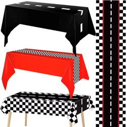 Black and White Checkered Tablecloths Checkered Flag Tablecover Table Runners Racetrack TableCover Racing Birthday Party Supplie