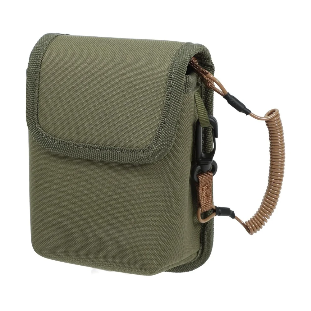 Compact Hunting Accessory Pouch for Rangefinders Magnetic Closure Slip Lugs Fixed Tether System 15x10x8cm Green Bag