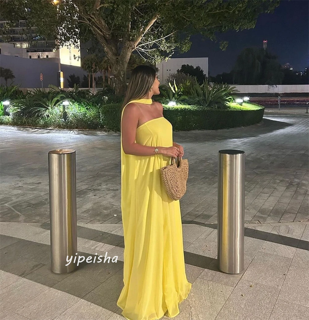 Customized Jiayigong  Chiffon Draped Ruched Celebrity A-line Strapless Bespoke Occasion Gown Long Dresses