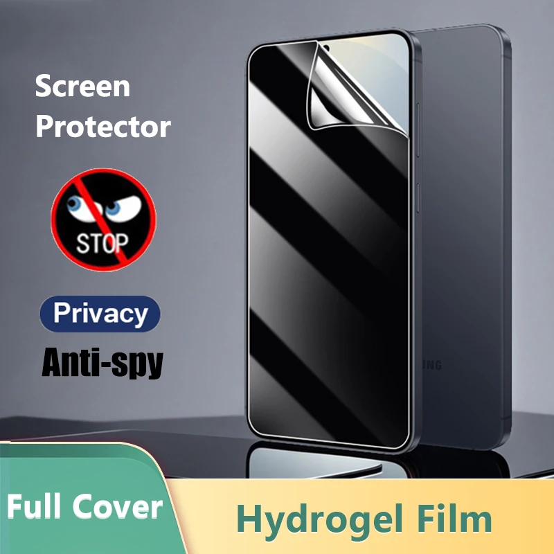 For Samsung Galaxy S26 Ultra Plus Edge Anti Spy Hydrogel Film Full Cover Privacy Soft Screen Protector