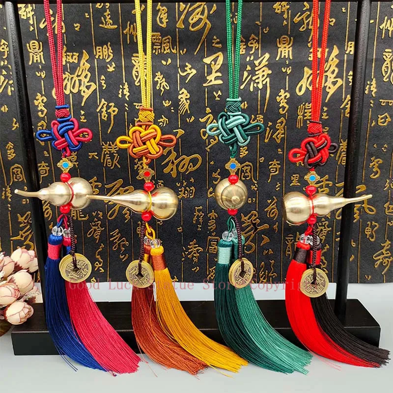 

Wholesale HOME Courtyard lobby living room CAR talisman exorcise evil spirit Emperor money Safety Copper gourd Hanging ornament