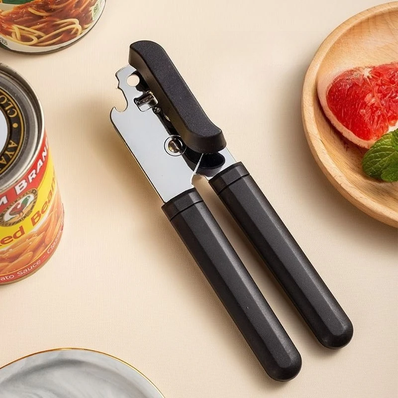 Wielofunkcyjny ręczny otwieracz do puszek z bocznym cięciem, łatwe otwieranie butelek piwa, profesjonalne narzędzie kuchenne do użytku domowego, przydatny gadżet.