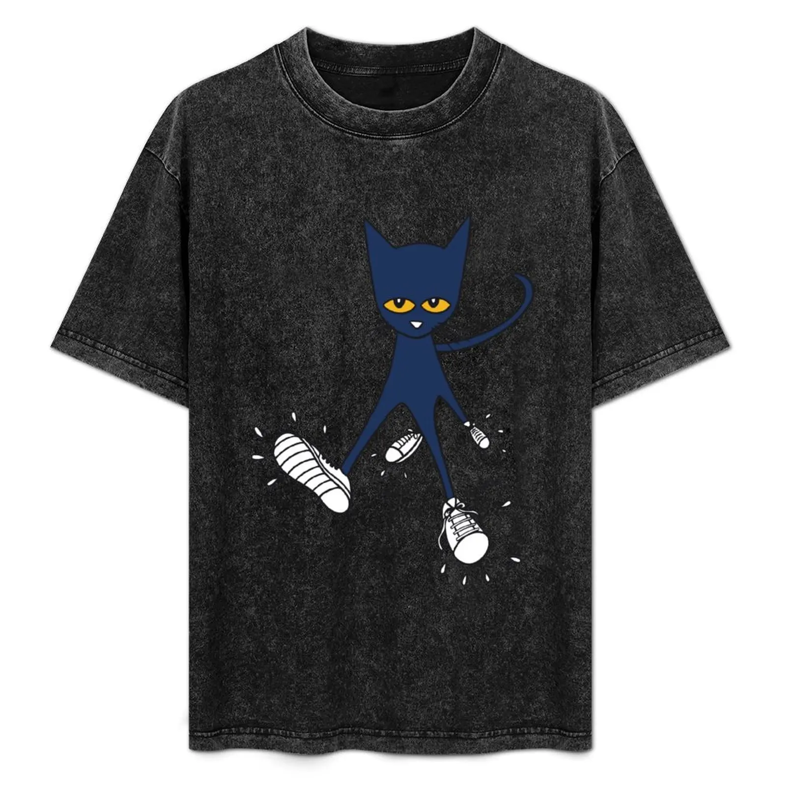 Pete the cat T-Shirt Big Size Short Sleeve Tee for Men
