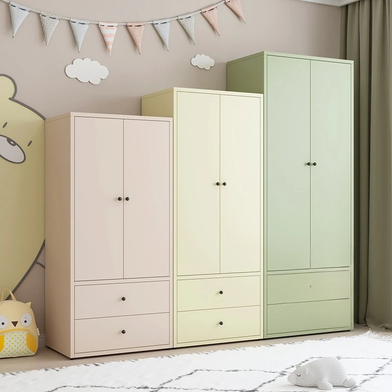 

New color wrought iron wardrobe household bedroom simple assembly children's wardrobe bedroom metal locker storage cabinet