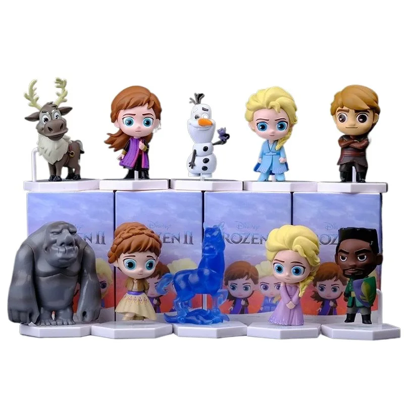 Disney Frozen 2 Surprise Blind Box Princess Elsa Doll Desktop Doll Ornament Two-dimensional Cartoon Gift Figure Mysterious Box