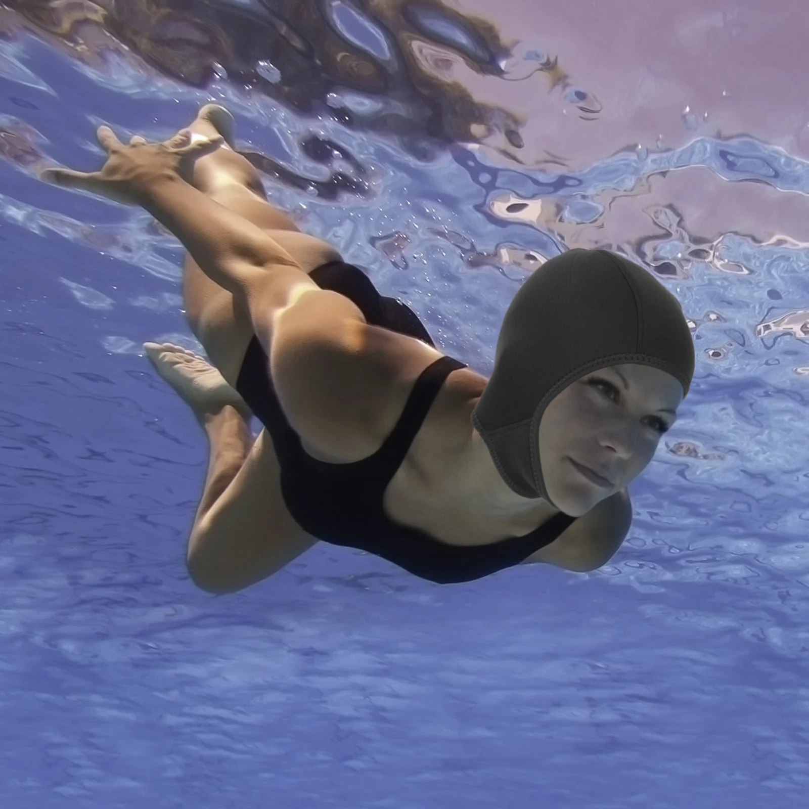 غطاء رأس للغوص مصنوع من مادة عالية الجودة، سهل الارتداء، قبعة غطس شتوية، قبعة استحمام، مستلزمات السباحة، قبعة سباحة