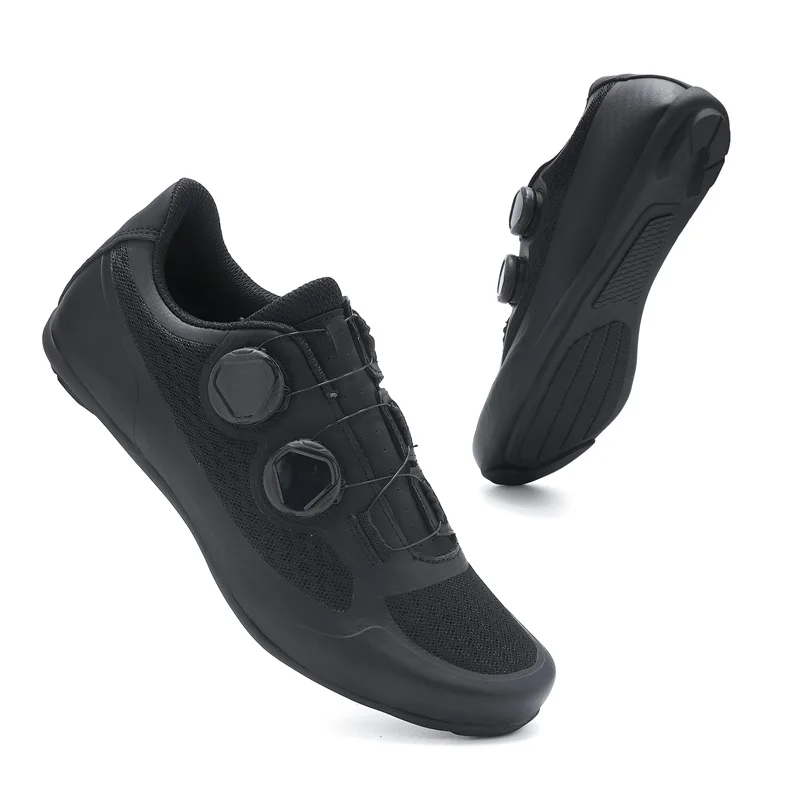Men's Road Cycling Shoes Cleat Shoes Spd Shoes Speed Cycling Sneaker Cycling Flat Pedal Shoes Man Bike Outdoor Footwear White