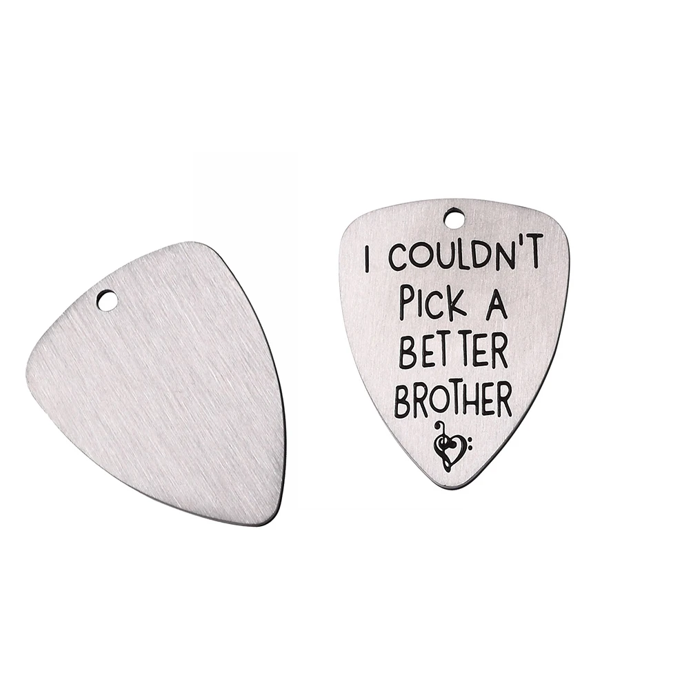 

2 Pcs Quotes Guitar Pick Accessories Picks Plectrum Lettering Acoustic Silver Thin