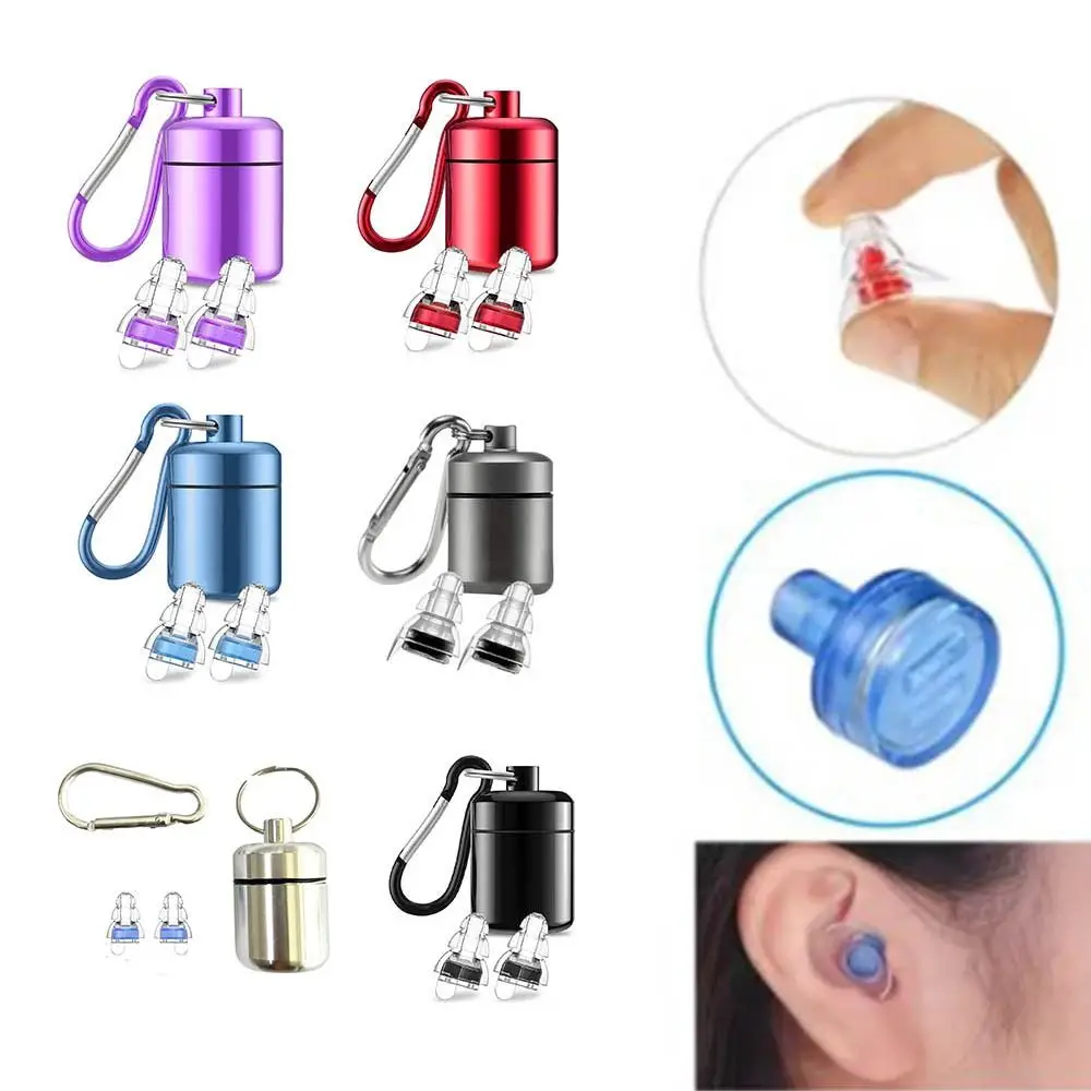 

1 Pair Reusable Noise Cancelling Earplugs Hear Safe Soft Silicone Noise Reduction Earplugs Ear Protection Sound Insulation