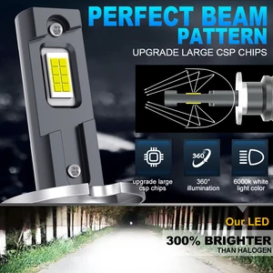 Lâmpada do farol do XSTORM-LED para o carro, luzes de nevoeiro, luz de condução do dia, auto lâmpada, 6500 K branco, 12V, H1, H3, 20000LM 8 principais vendas lâmpada led automotivo - №2