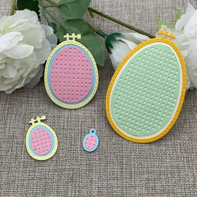 Egg embroidery frame tag Metal Cutting Dies For DIY Scrapbooking Decorative Embossing Handcraft Die Cutting Template Mold