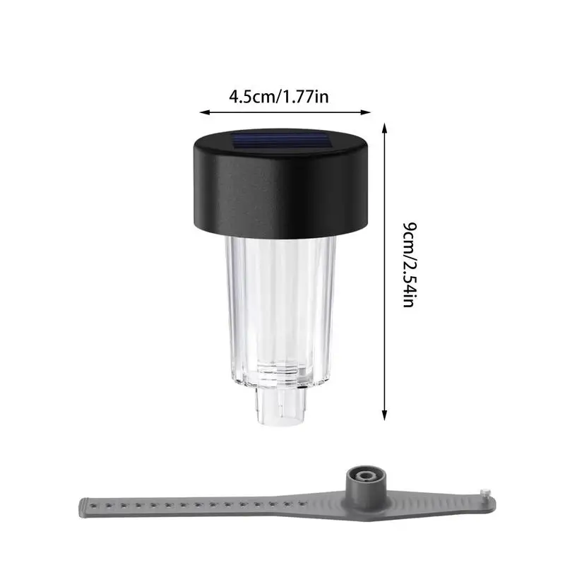 6 Pcs Above Ground Pool Lights Solar Powered  Solar Pool Side Lights RGB Color-Changing Brighter Warm Light Waterproof LED Pool