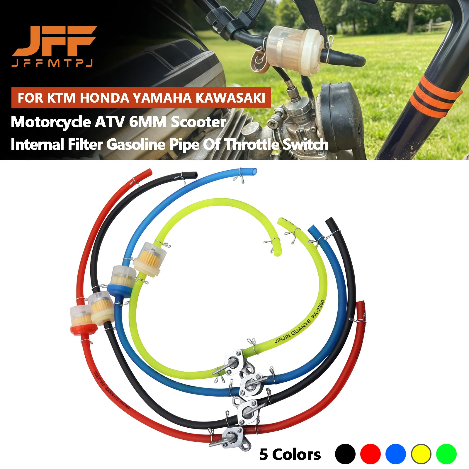 

Motorcycle ATV 6MM Scooter Fuel Tank Throttle Switch Internal Filter Gasoline Pipe Hose Clamp For KTM Honda Yamaha Kawasaki