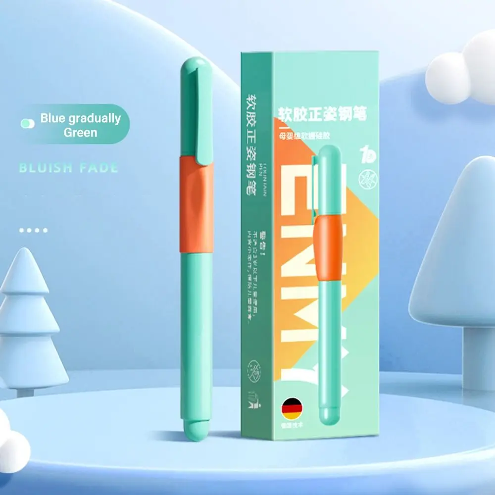 

Replaceable Ink Sac Fountain Pen Grip Posture Correction Soft Grip Neutral Pen 0.38MM Tip Changing Ink Sac Pens Students Gift