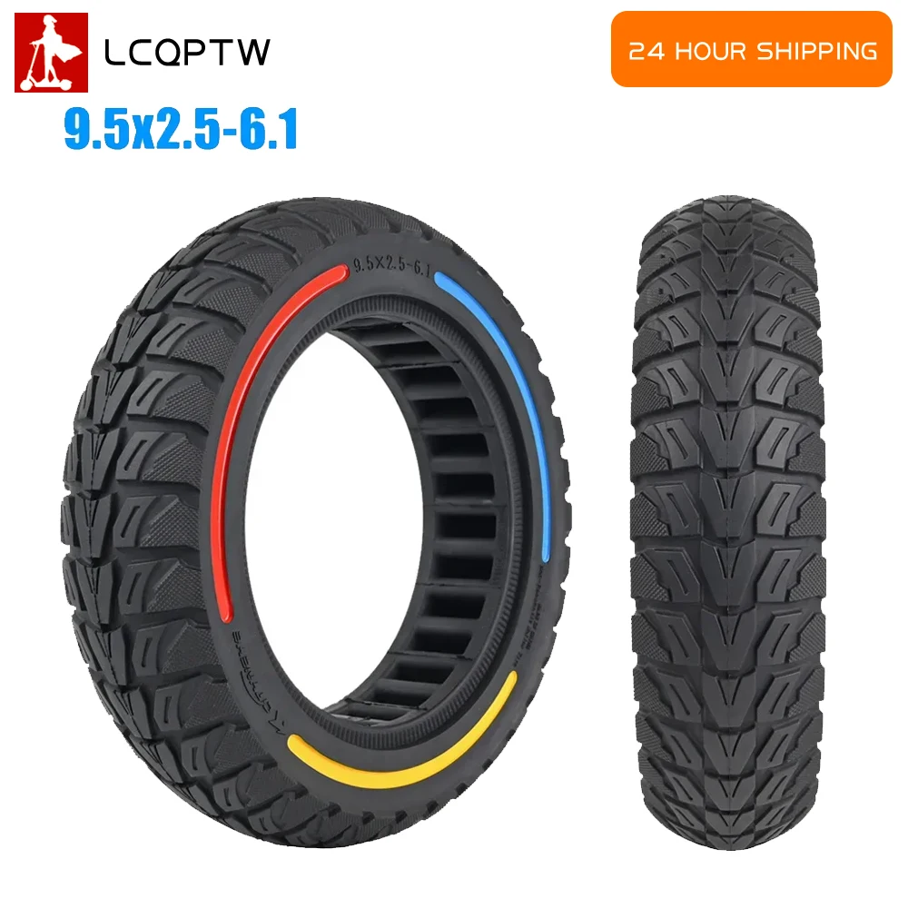 9.5 Inch Tubeless Eectric Scooter Solid Tire for NIU KQI3 Kickscooter 9.5x2.5-6.1 Tires Shock-absorption Tyre Replacement Parts