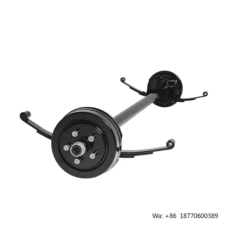 Round Solid Trailer Parts Accessories High Quality 3500lb Light Duty Trailer Single Axle Kit with Leaf Spring Suspension