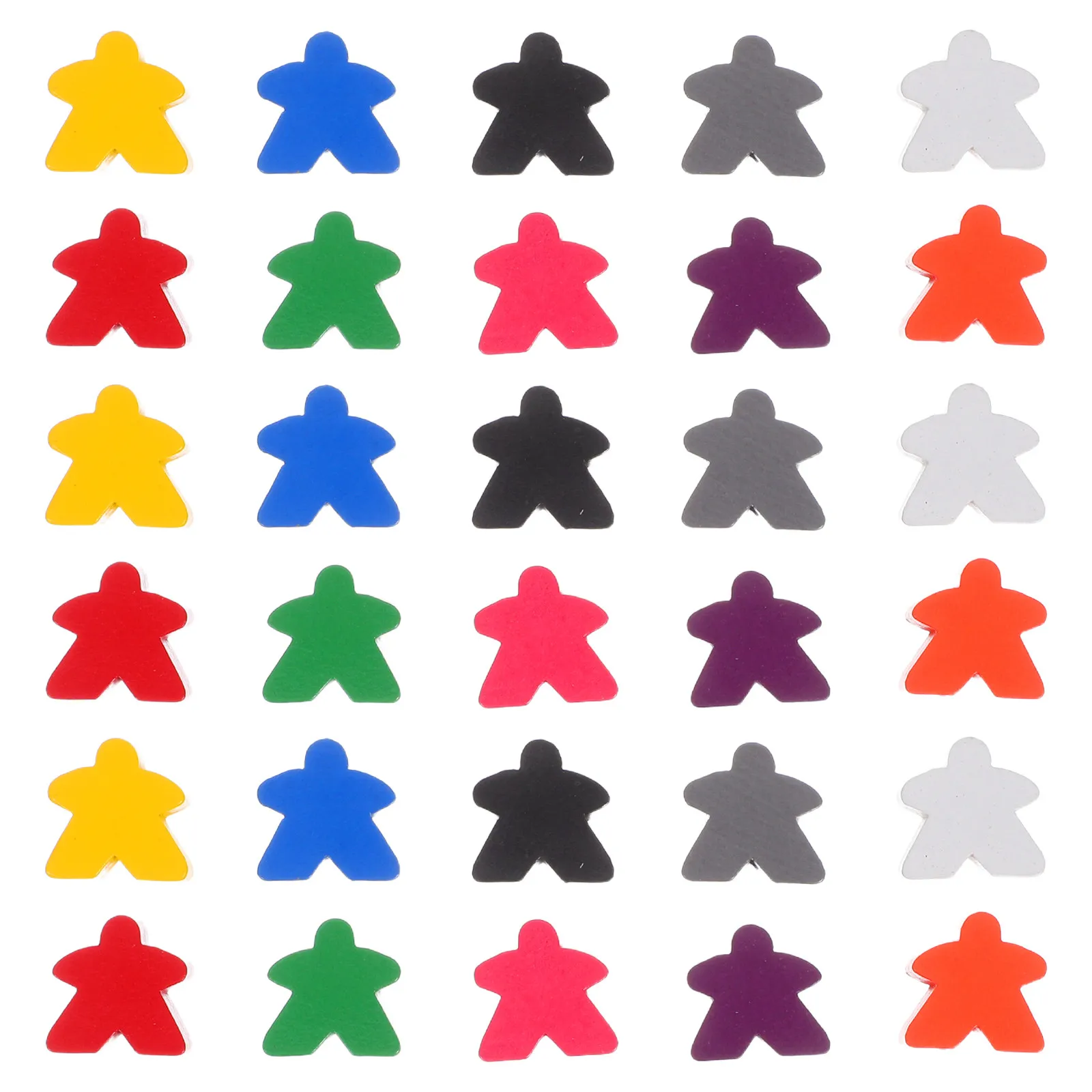 

100Pcs Multi-Color Wooden Meeples Game Pieces Mini People Chess Tokens for Family Board Games Classroom Accessories