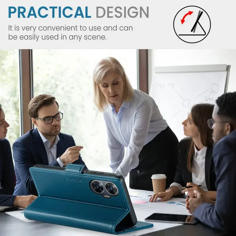 حافظة حماية جلدية ضد السرقة ، محفظة مغناطيسية لـ Oppo Reno ، Realme 10 Pro Plus ، 5G ، Realmi 11 Pro 9i 10Pro #4