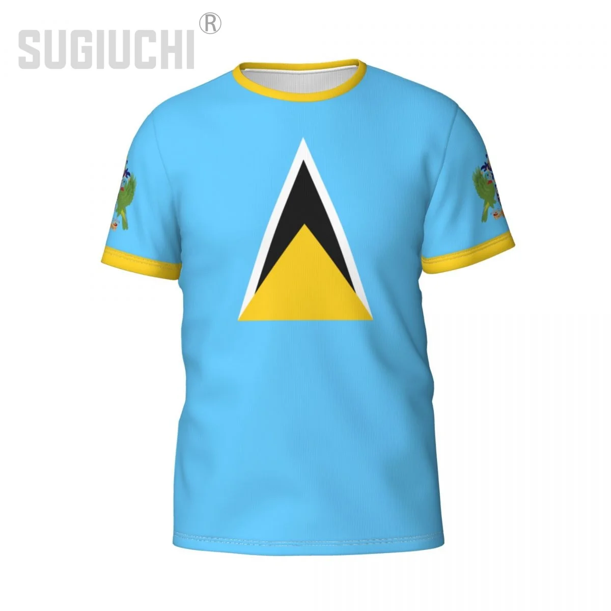 Custom Name Number Saint Lucia Flag Emblem 3D T-shirts For Men Women Tees jersey team Clothes Soccer Football Fans Gift T shirt