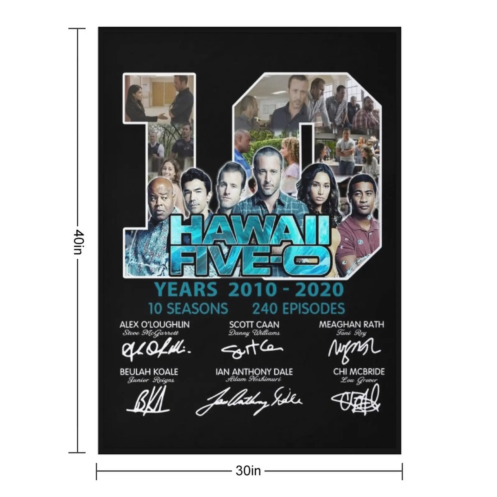 هاواي خمسة O 10 سنوات 2010 2020 التوقيعات قصيرة رمي بطانية دافئة لفصل الشتاء سرير سفر للأطفال منقوشة البطانيات