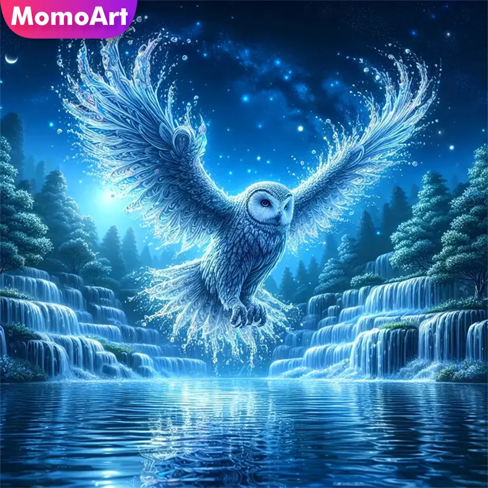 Momoart Diamant Malerei Eule Tier Voll Platz Runde Diamant Mosaik Vogel Neue Ankunft DIY Stickerei Fluss Handgemachtes Geschenk