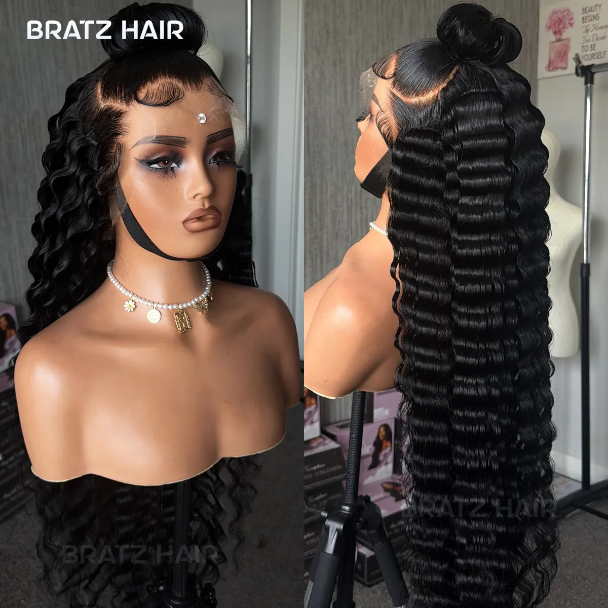 400 High Density Glueless Wig 100% Human Hair 13x6 13x4 HD Swiss Lace Frontal Drawstring Glue-Free Wig PrePlucked with Baby Hair